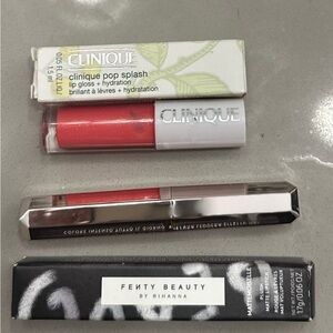 Beauty Bundle! Clinique Pop Splash Lip Gloss - & Fenty Beauty Matte Lipstick